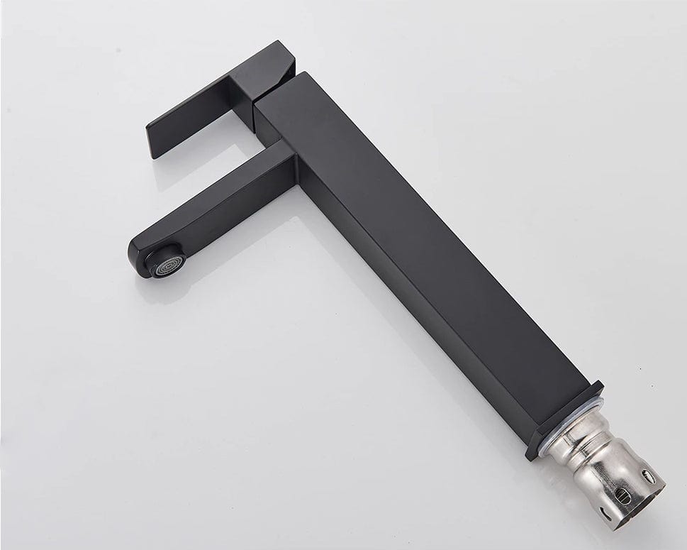 Baterie lavoar neagra, din alama cu montare in blat, cod 1257