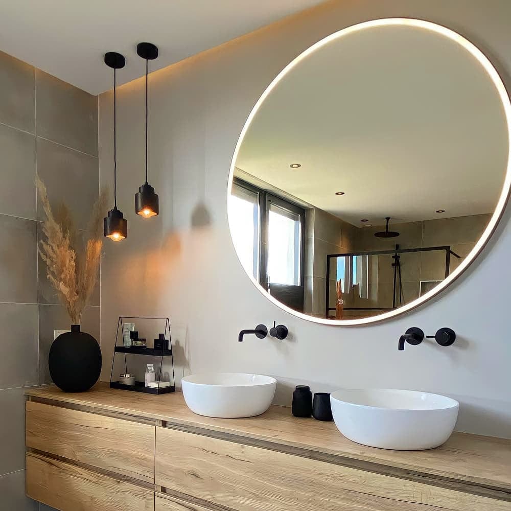 Baterie lavoar neagra Stev1203, din alama cu montare in perete, cod 1203