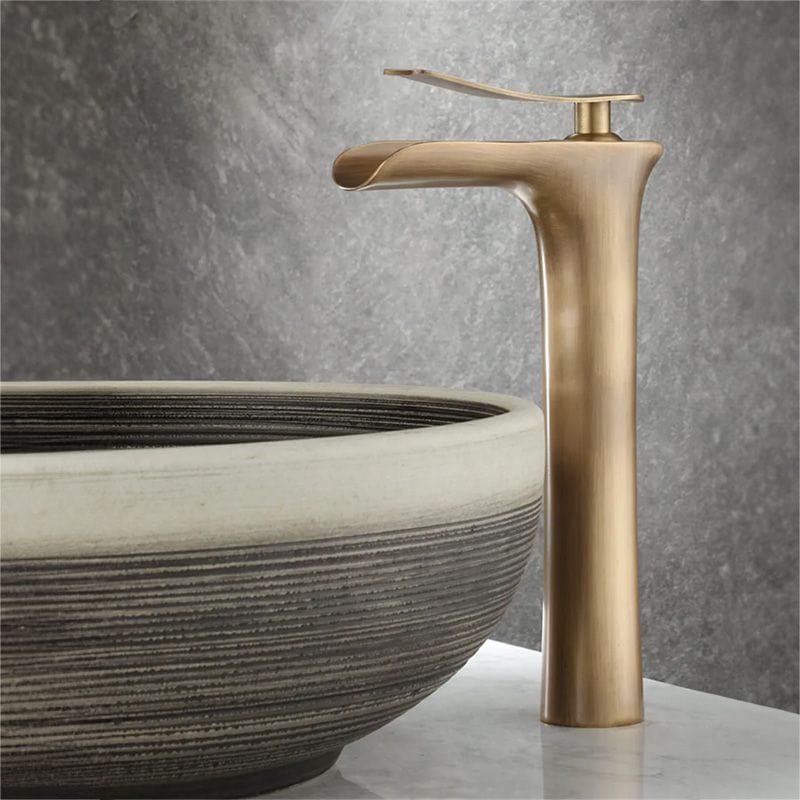 Baterie lavoar Rea Laguna Antique High, auriu mat