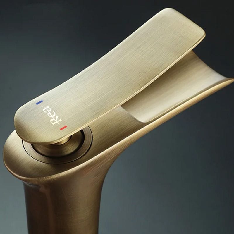 Baterie lavoar Rea Laguna Antique High, auriu mat