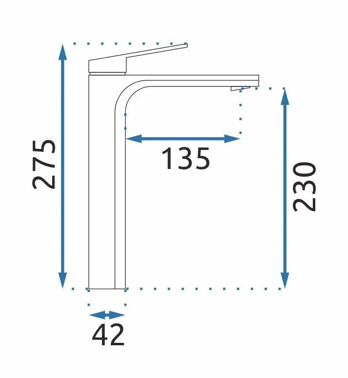 Baterie lavoar Rea Marco High, auriu mat