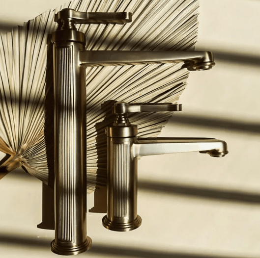 Baterie lavoar Rea Monaco, înaltă, auriu mat