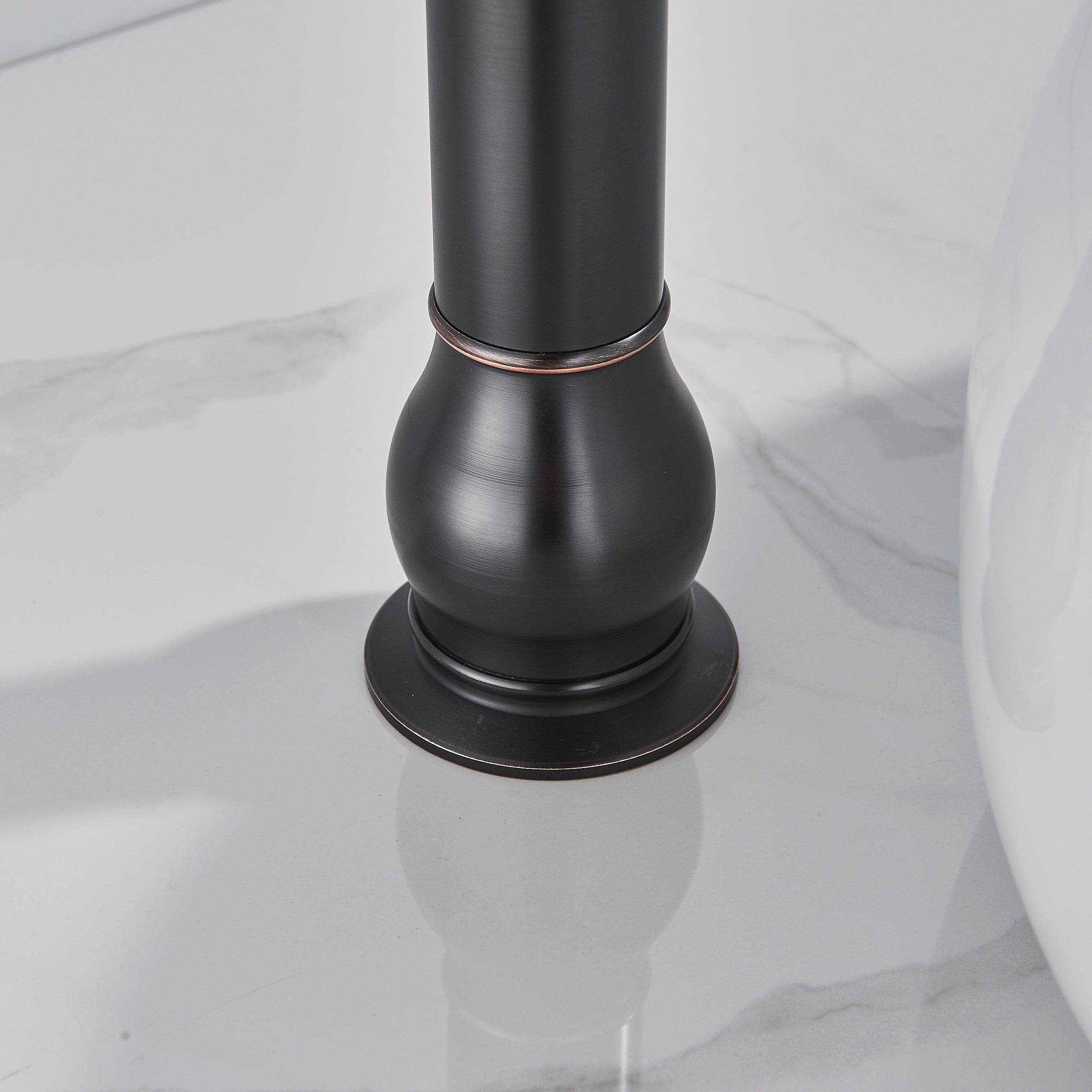 Baterie lavoar retro Groben Nose , montare pe blat, pipa flexibila 360 de grade, neagra, cod 1344