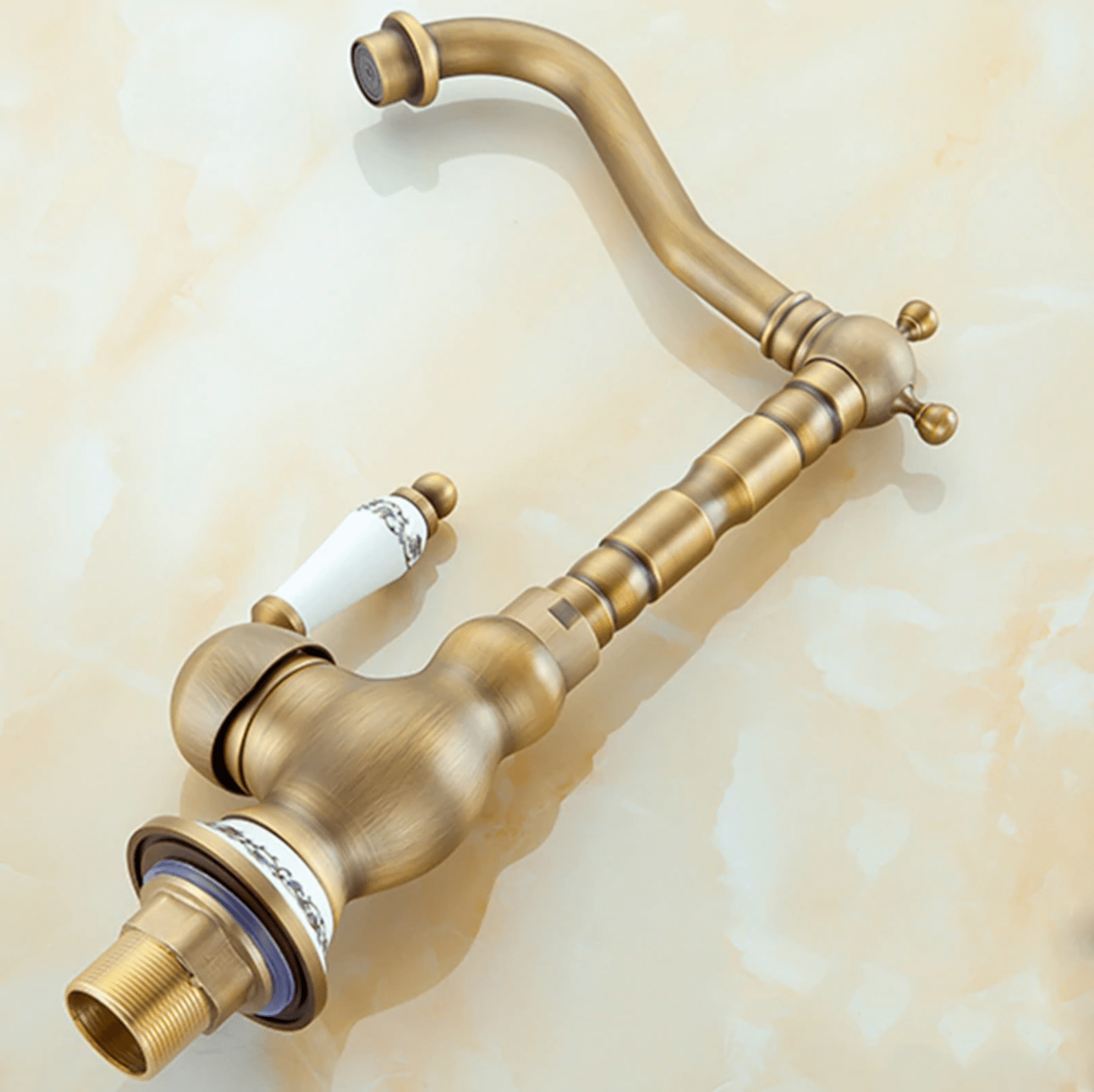 Baterie lavoar retro, inalta, cu montare pe chiuveta, cod 1206