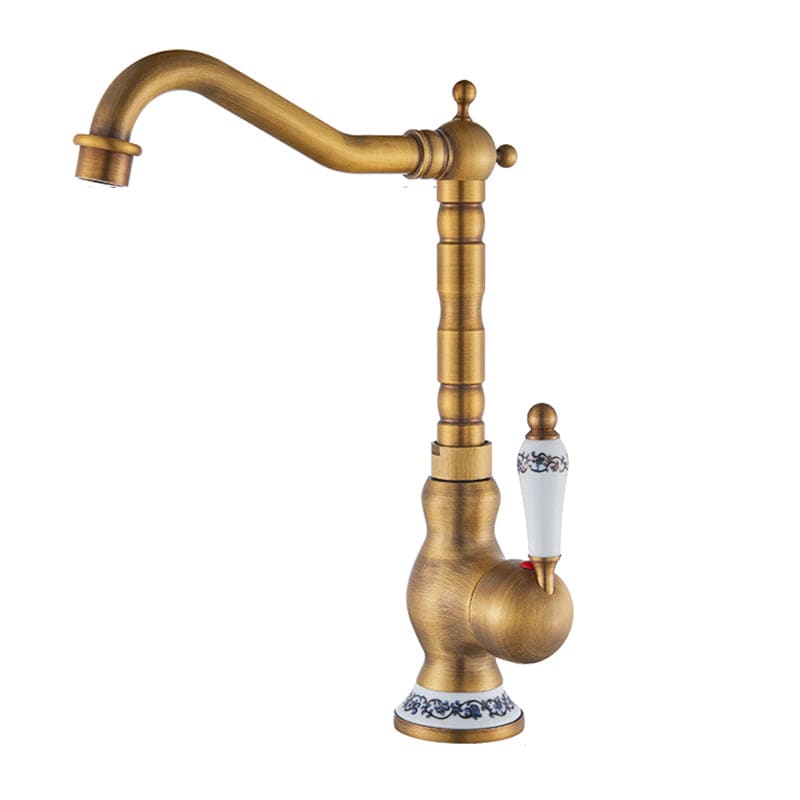 Baterie lavoar retro, inalta, cu montare pe chiuveta, cod 1206