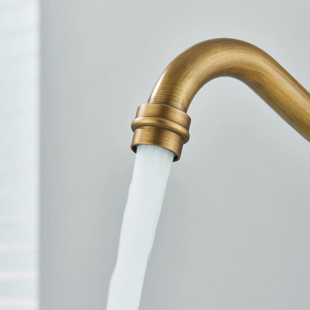 Baterie lavoar retro, montare pe blat, auriu mat, cod 1638