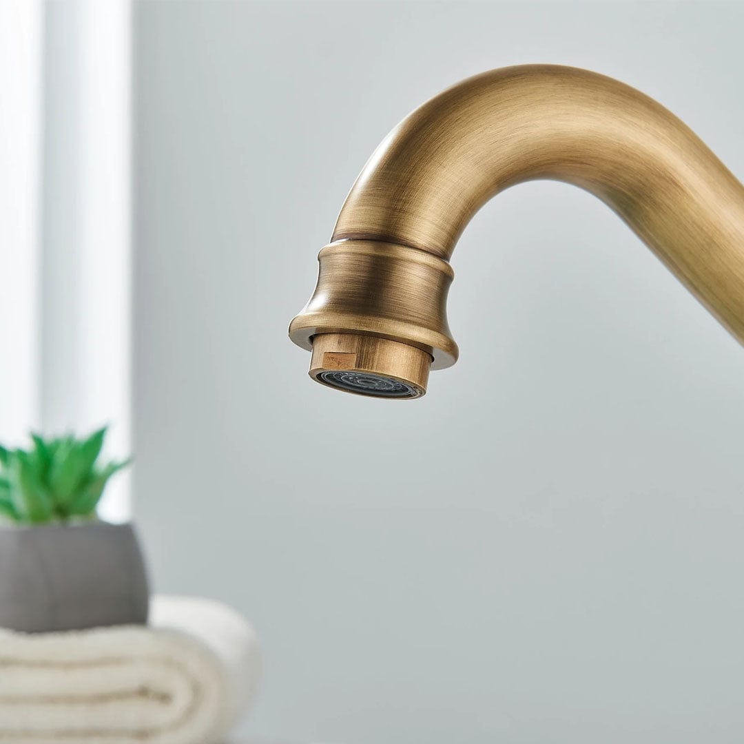 Baterie lavoar retro, montare pe blat, auriu mat, cod 1639