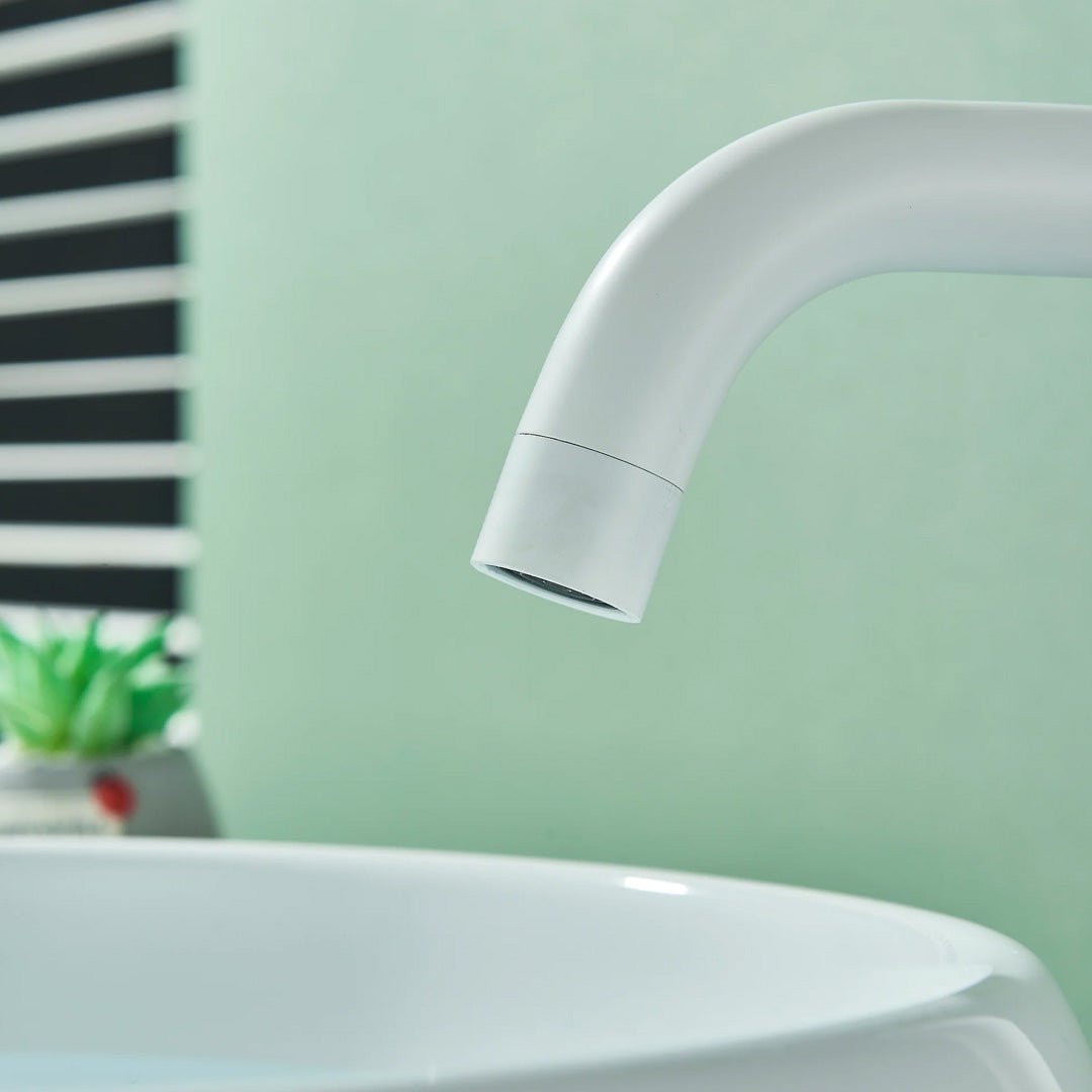 Baterie lavoar slim, cu montare in blat, alb mat, cod 1699