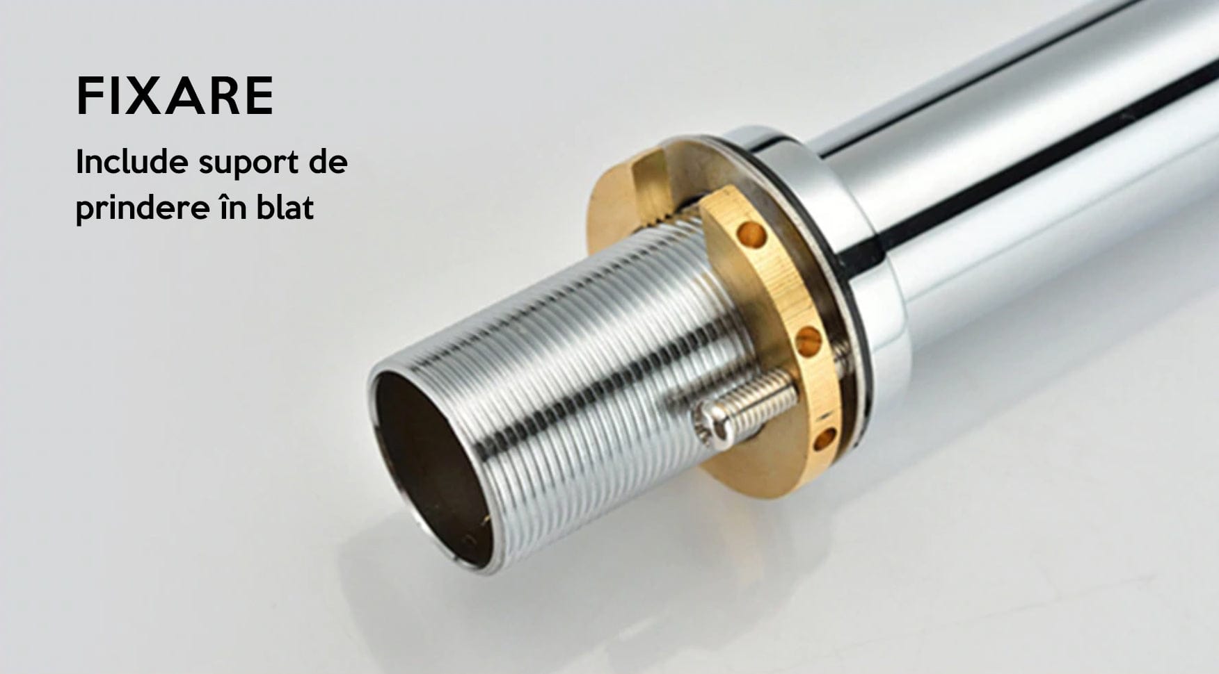 Baterie lavoar slim, cu montare in blat, argintiu cromat, cod 1200