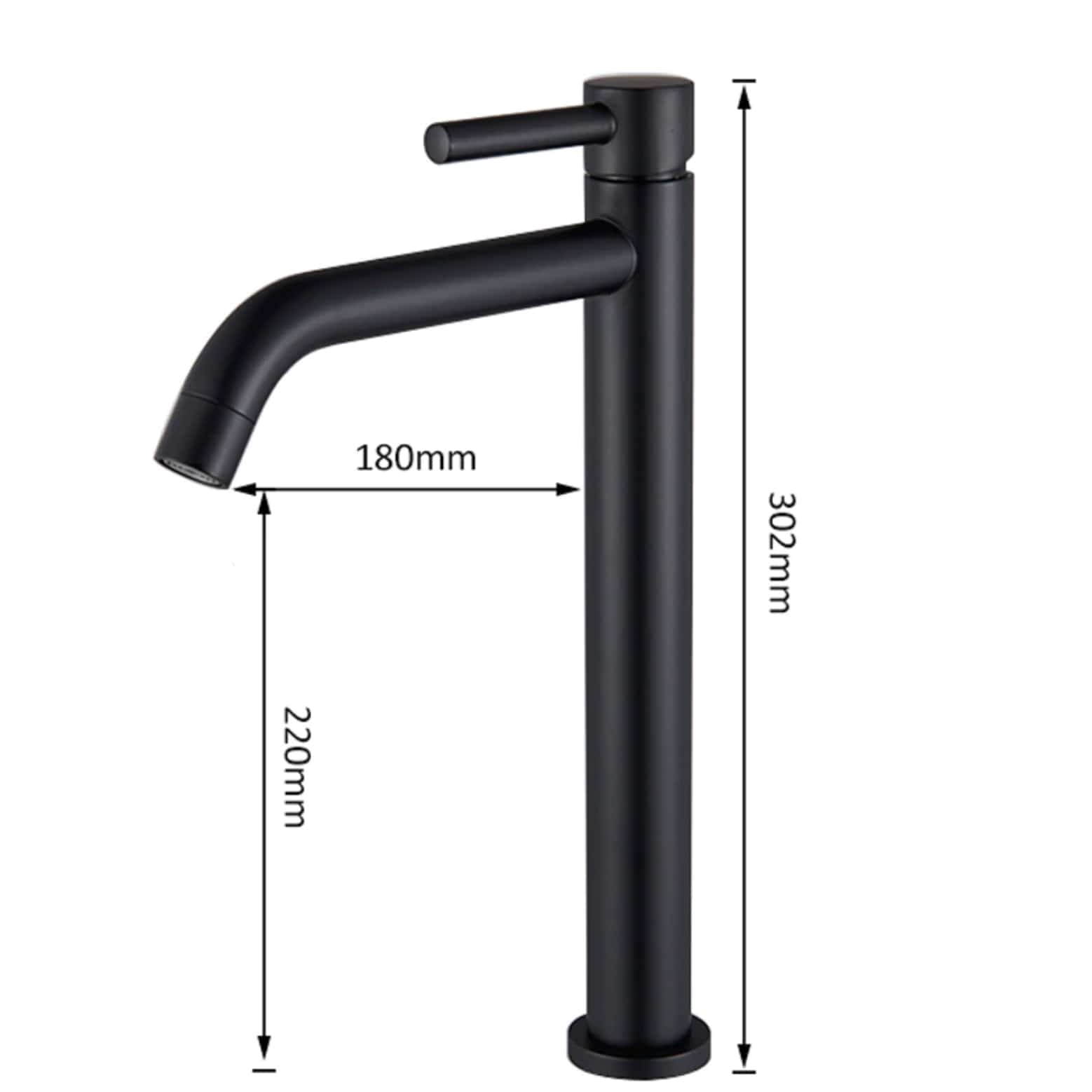 Baterie lavoar slim, cu montare in blat, negru mat, cod 1275