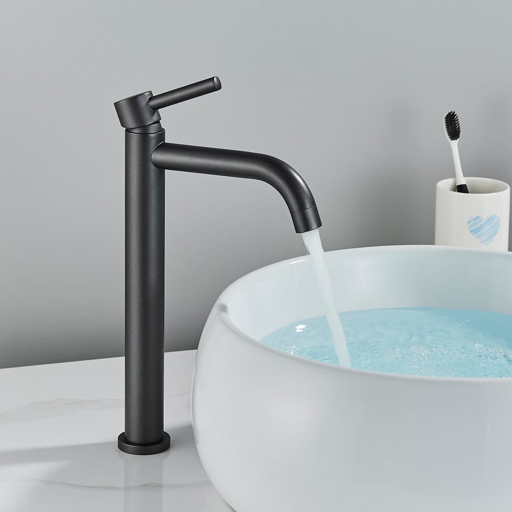 Baterie lavoar slim, cu montare pe blat, gri antracit, cod 1540