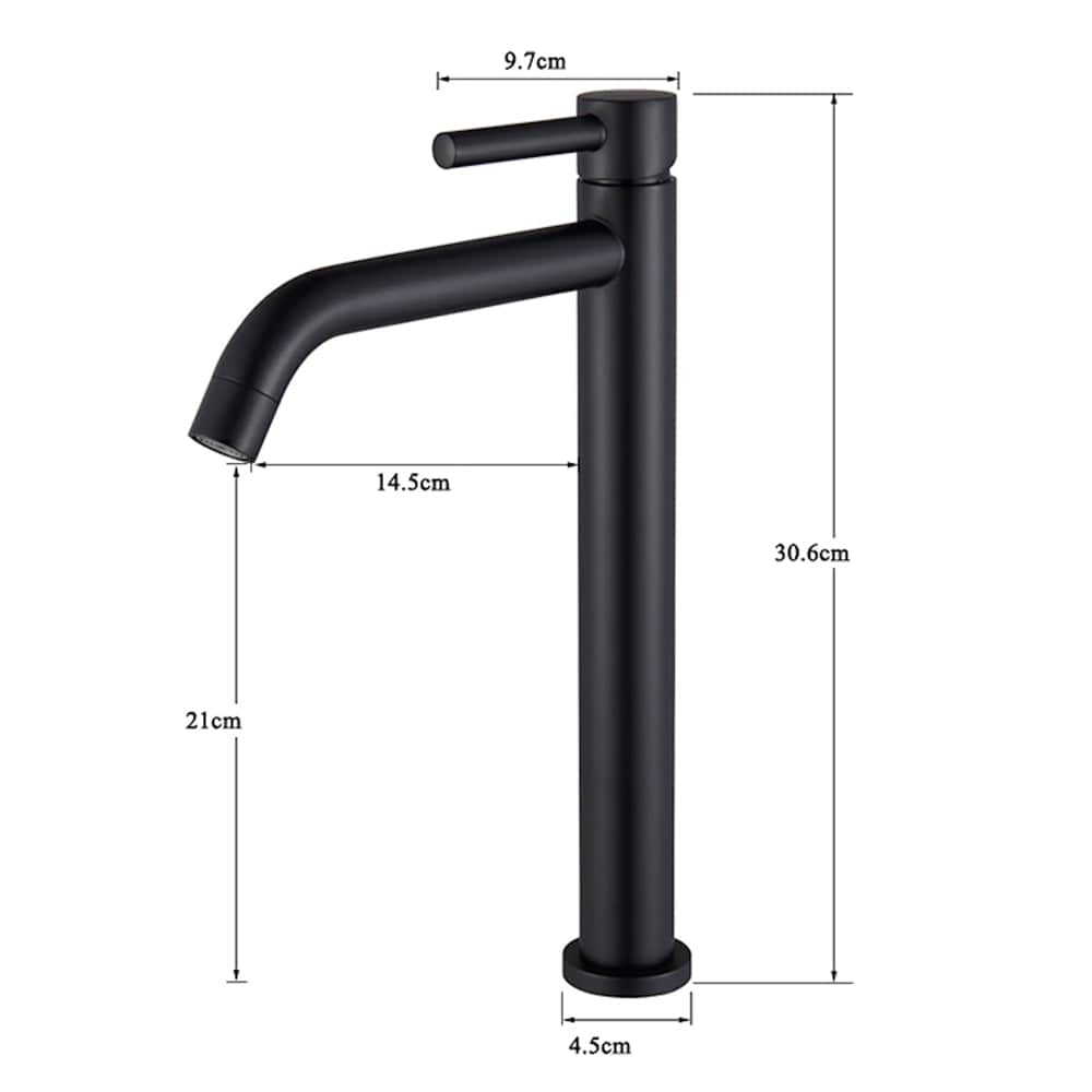 Baterie lavoar slim, cu montare pe blat, gri antracit, cod 1540