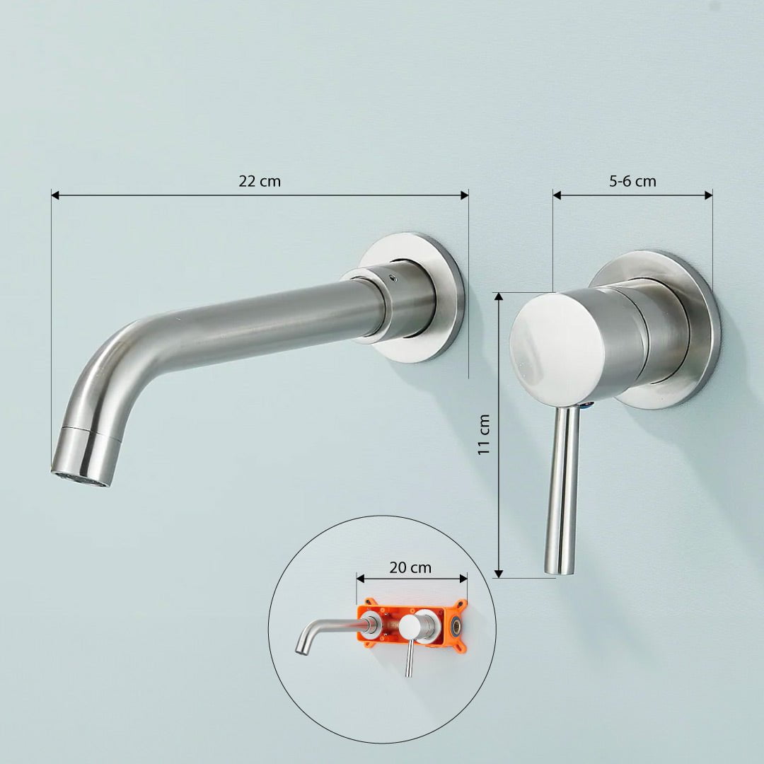 Baterie lavoar Stev S1204, cu montare in perete, cod 1204