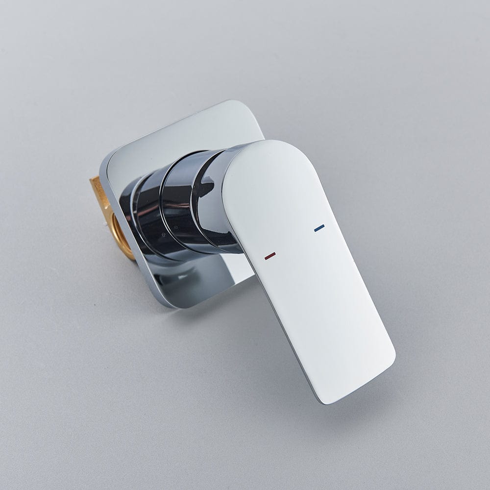 Baterie lavoar Waterfall, argintiu cromat, cu montare in perete, tip cascada, cod 1516