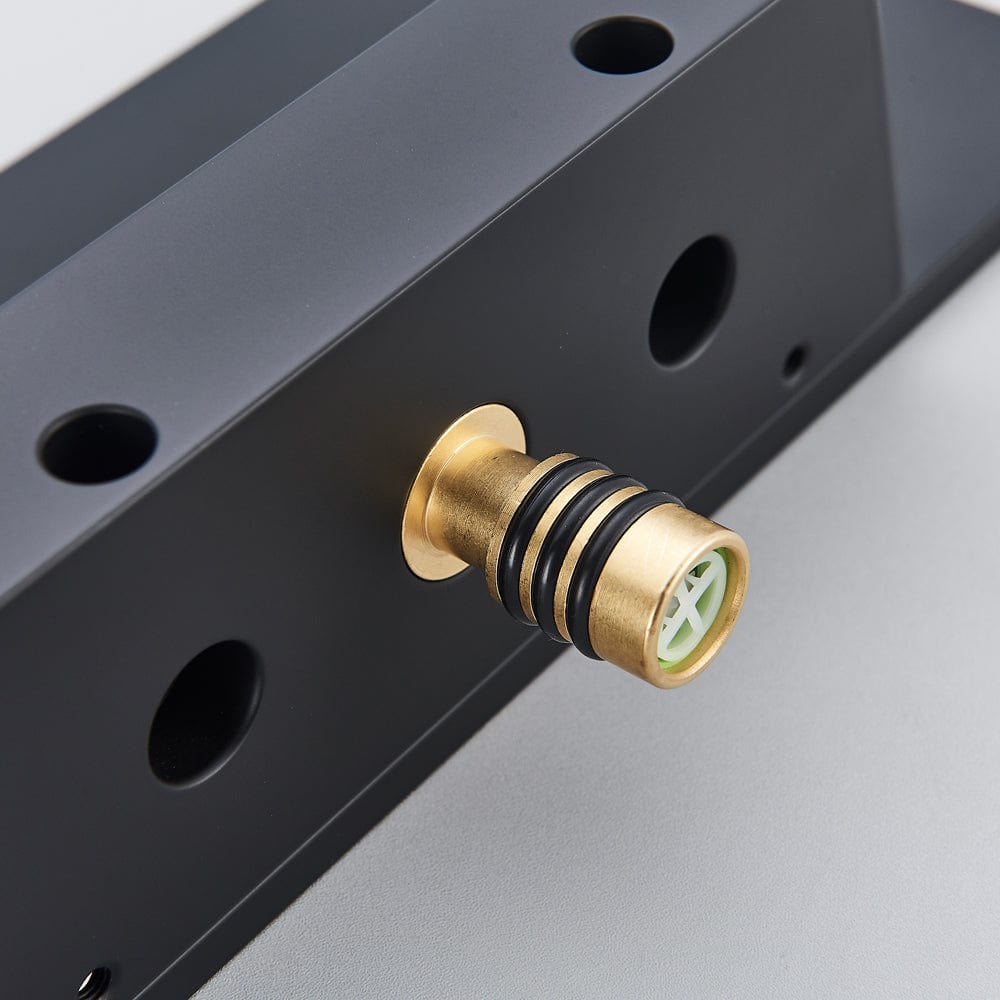 Baterie lavoar Waterfall, negru mat, cu montare in perete, tip cascada, cod 1515