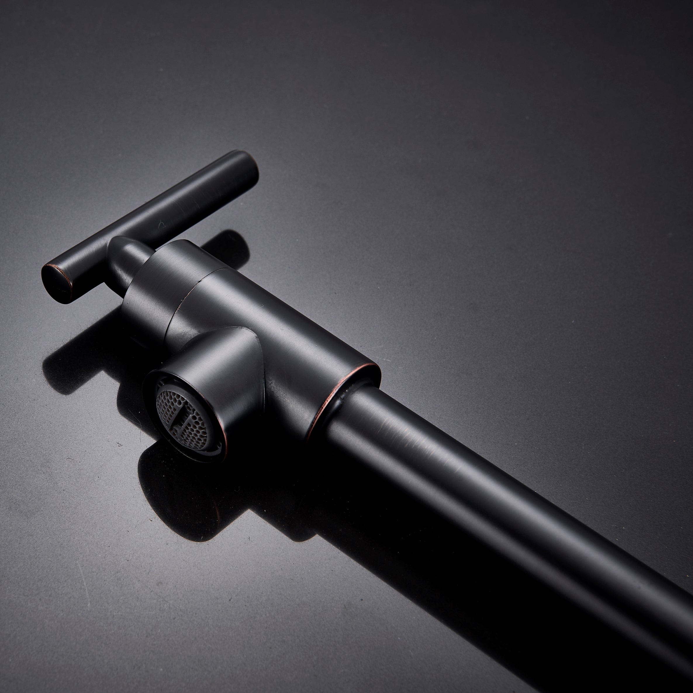 Baterie pentru aragaz din otel masiv, cu montare pe perete si cu brat pliabil, negru, cod 1300