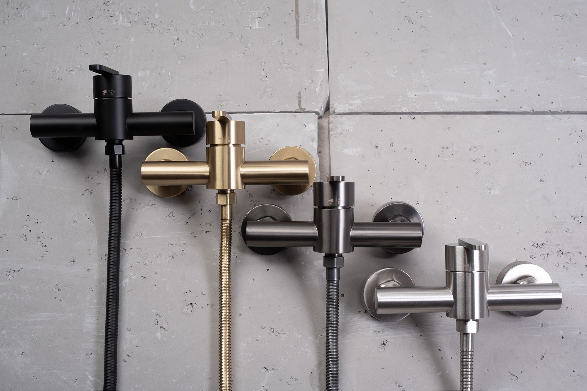 Baterie pentru dus Rea Ontario, gri mat