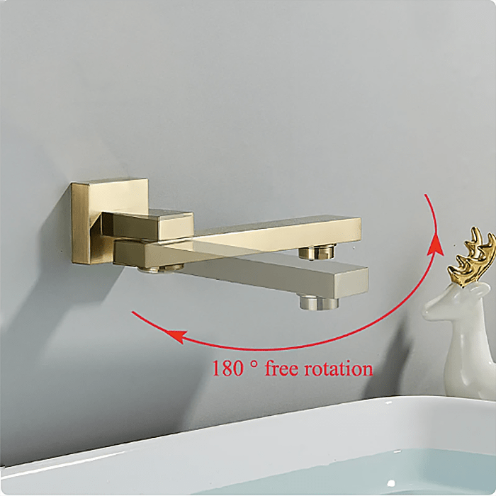 Baterie pentru lavoar, încastrată în perete, auriu, cod 1177