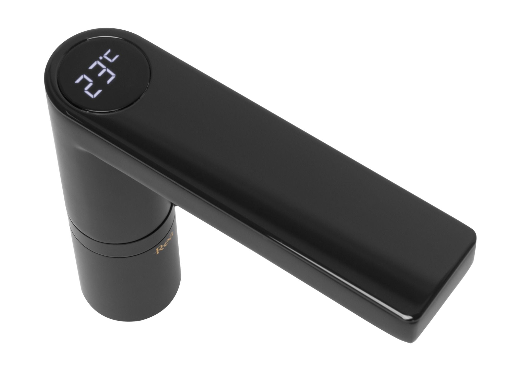 Baterie pentru lavoar Rea Amar Low, cu afisaj digital, negru mat