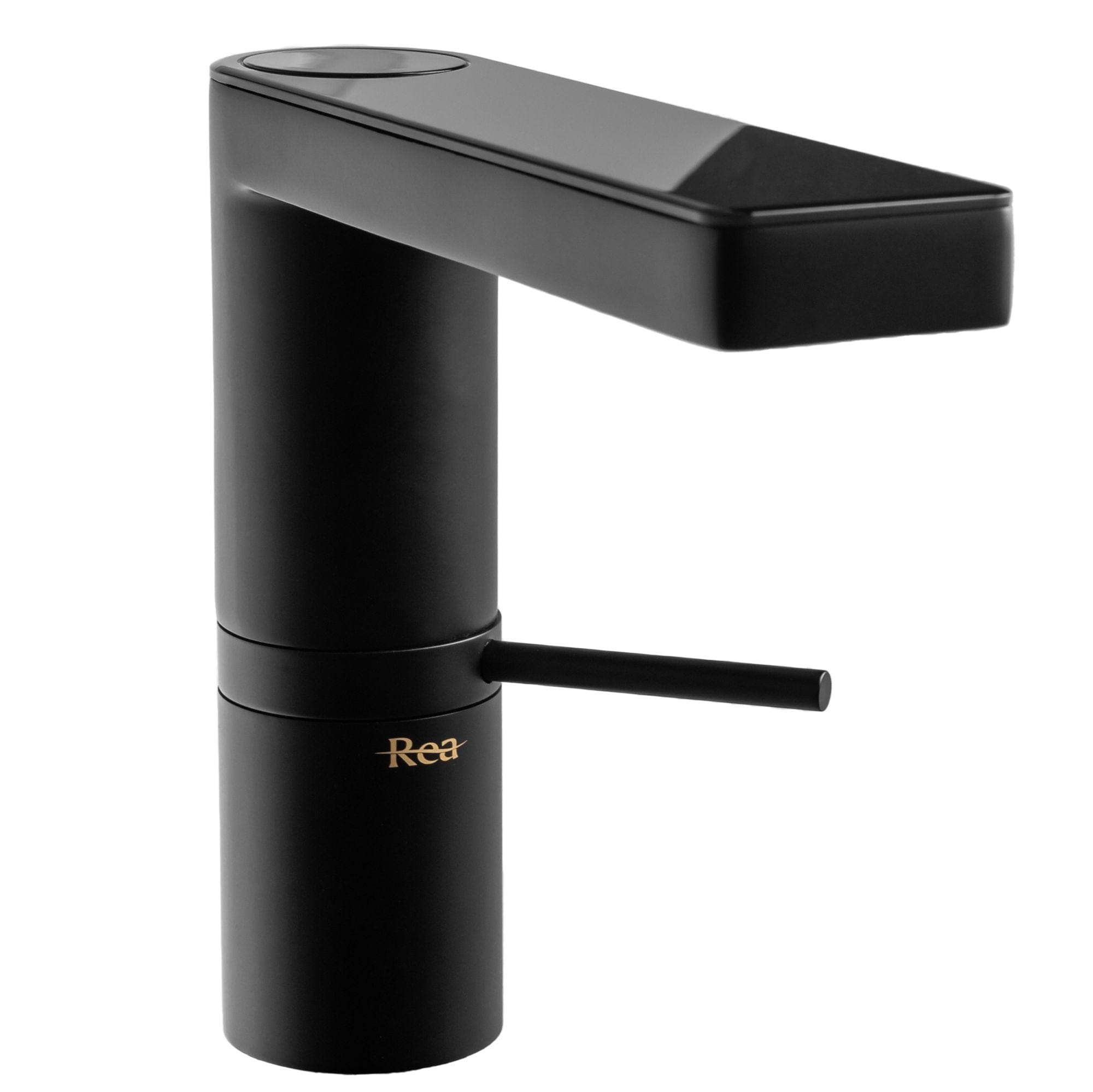 Baterie pentru lavoar Rea Amar Low, cu afisaj digital, negru mat