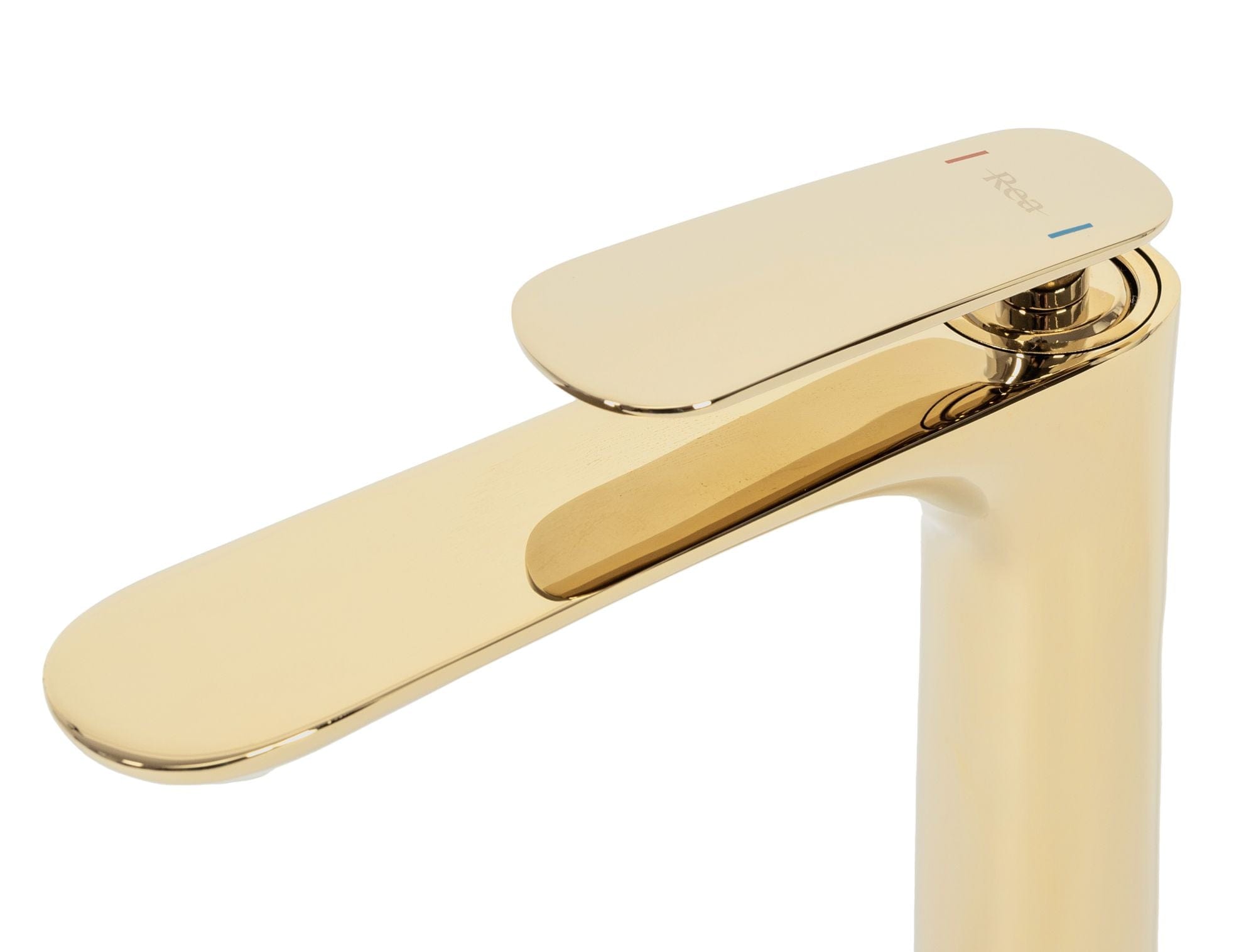 Baterie pentru lavoar Rea Berg High, auriu lucios