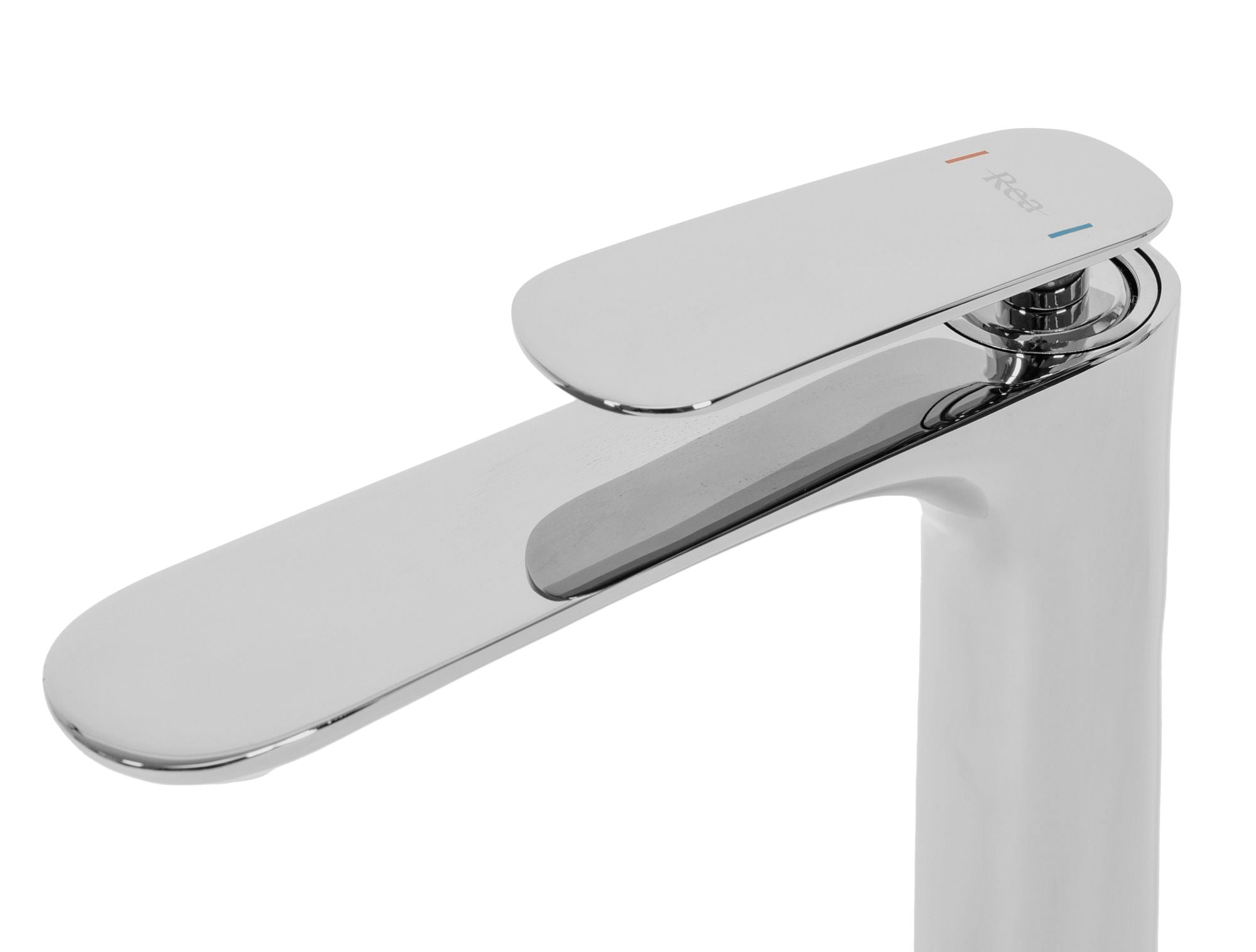 Baterie pentru lavoar Rea Berg Low, argintiu lucios