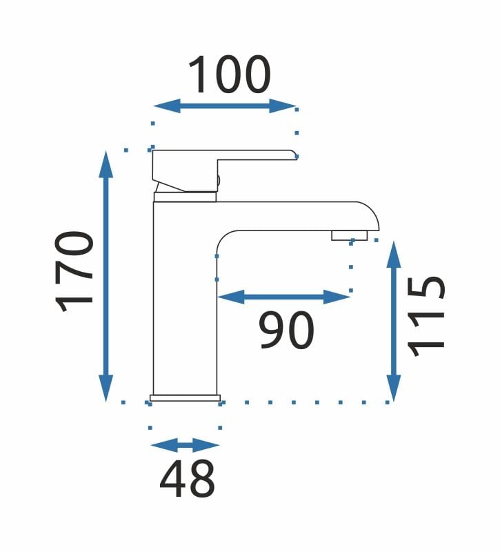 Baterie pentru lavoar Rea Bloom alb/auriu