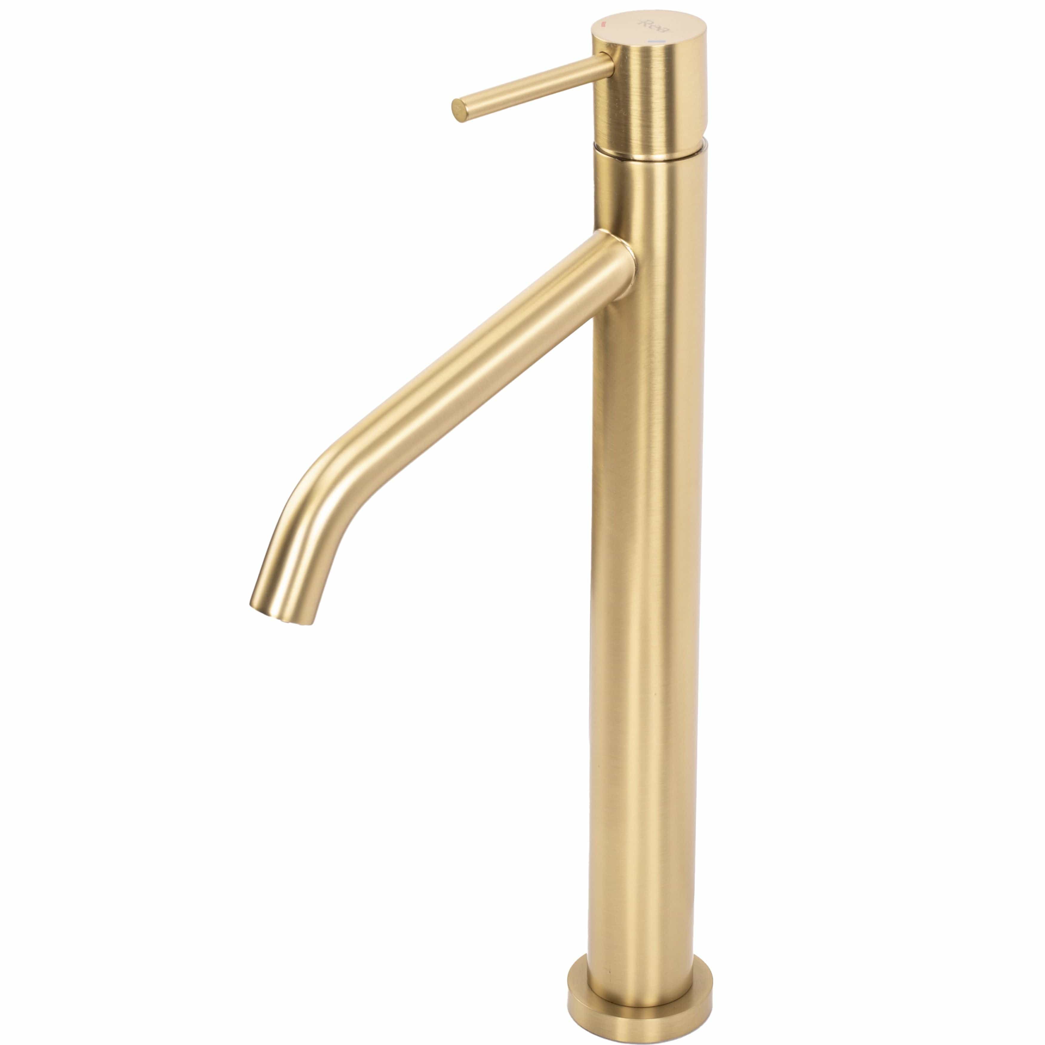 Baterie pentru lavoar Rea Level High, auriu mat