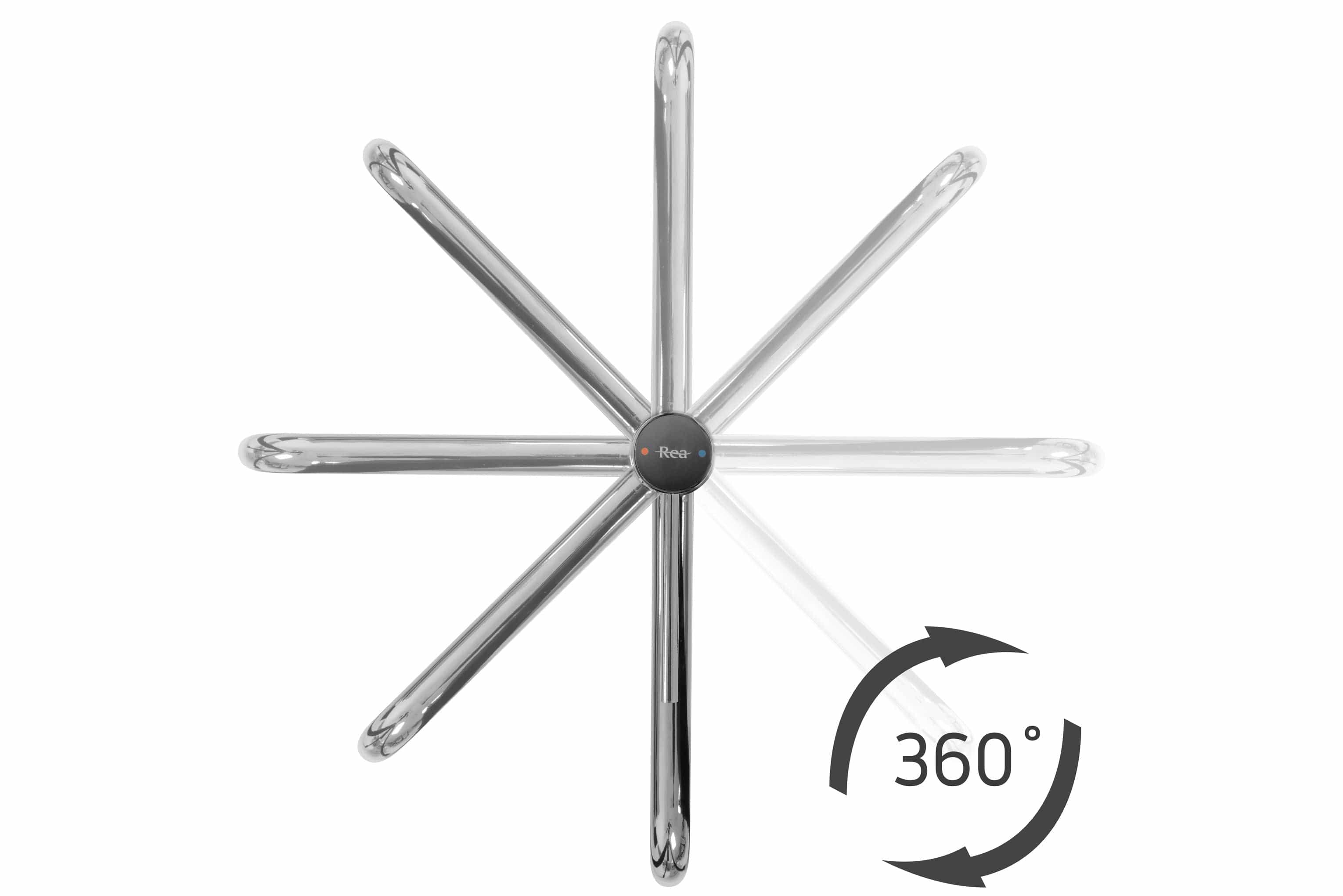 Baterie pentru lavoar Rea Lugano Slim High , argintiu lucios