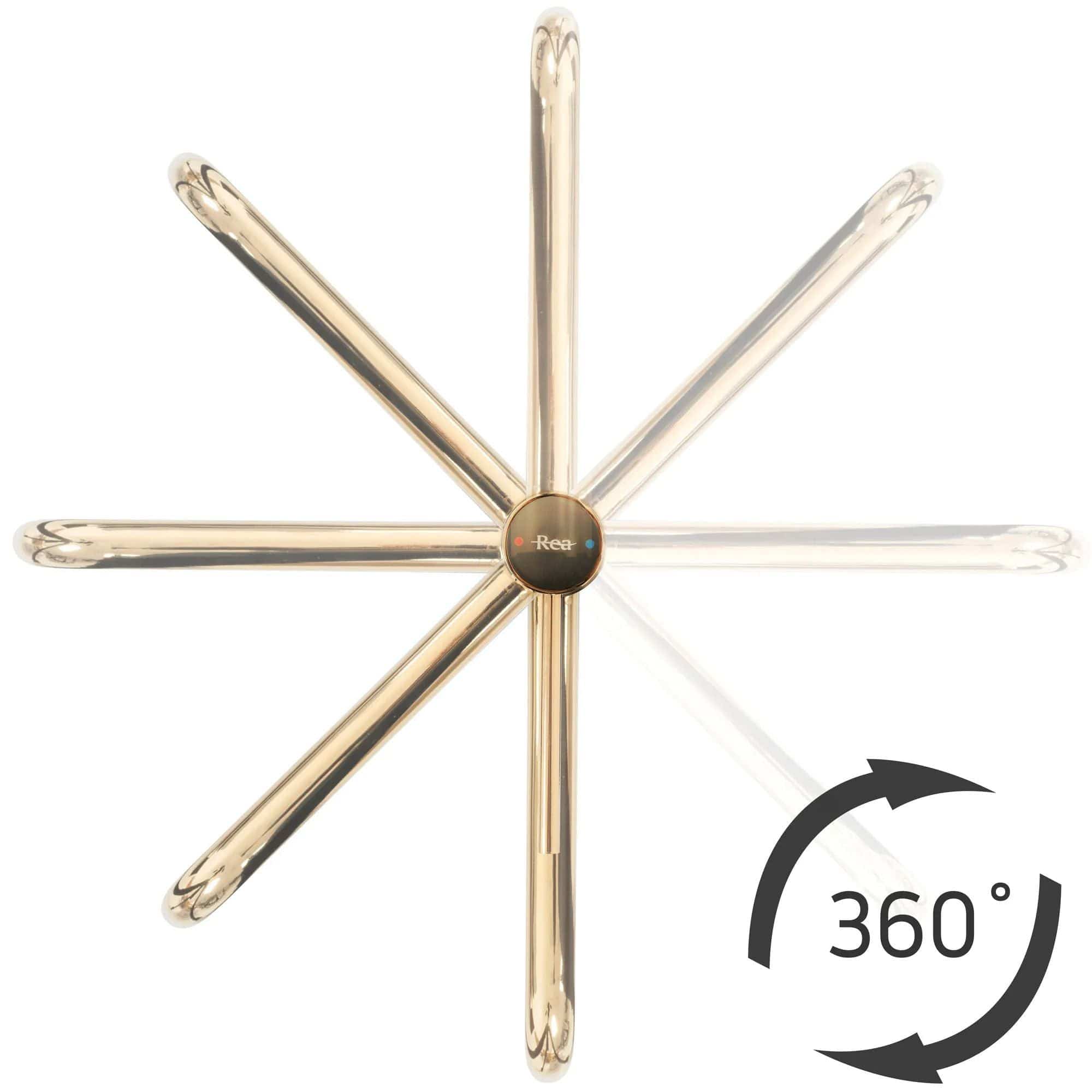 Baterie pentru lavoar Rea Lugano Slim High , auriu periat