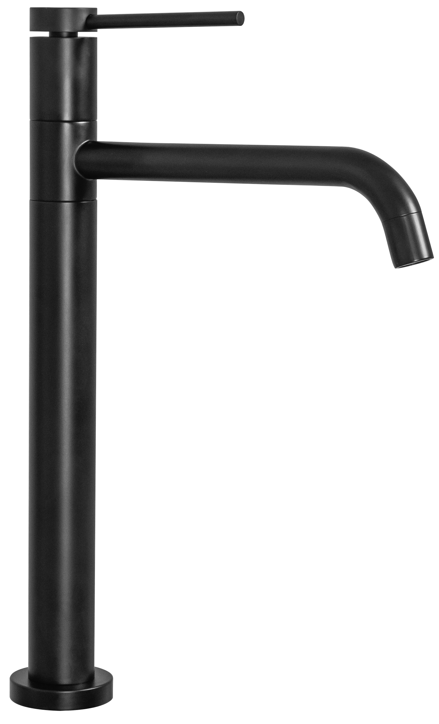 Baterie pentru lavoar Rea Lugano Slim High, negru mat