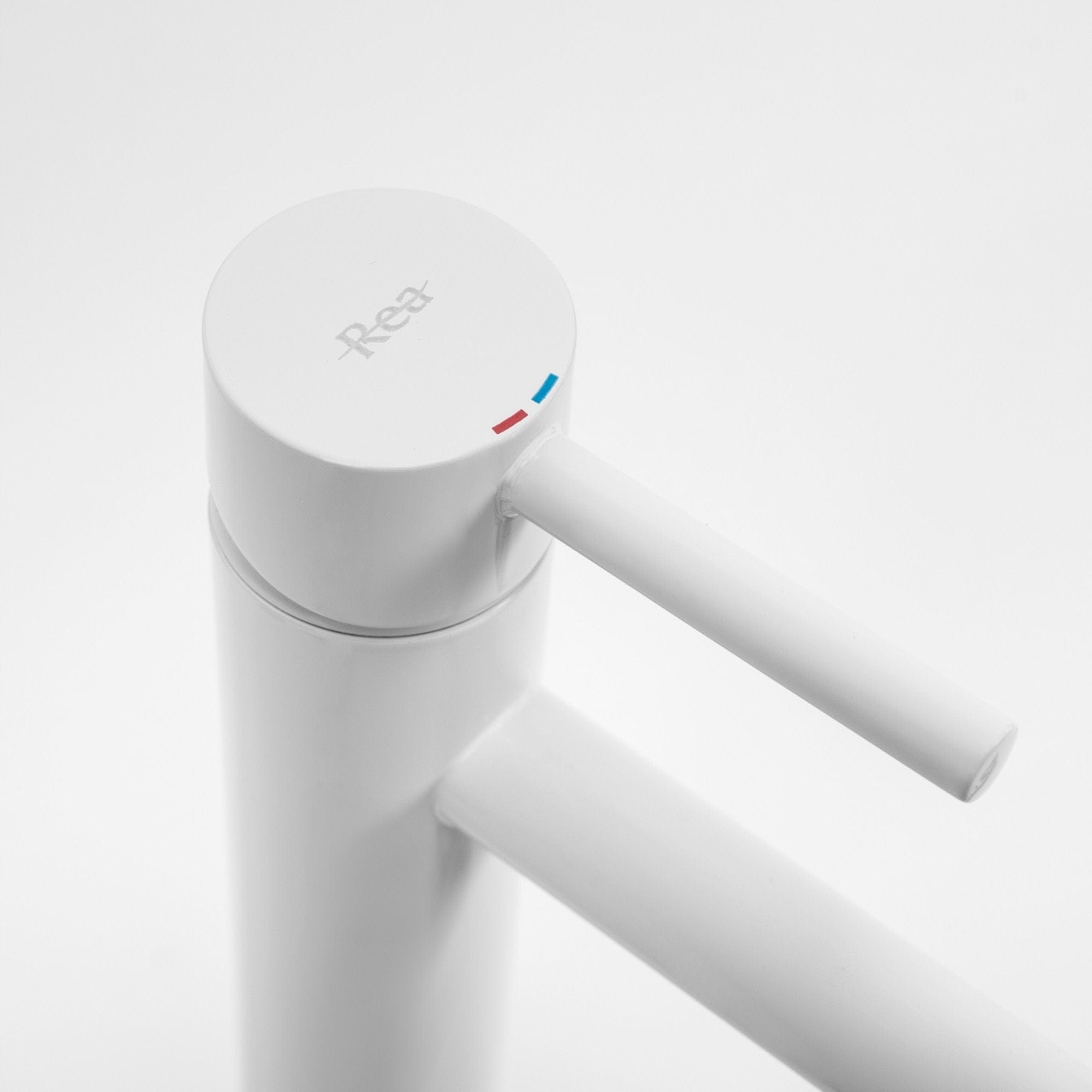 Baterie pentru lavoar Rea Lungo High, alb mat