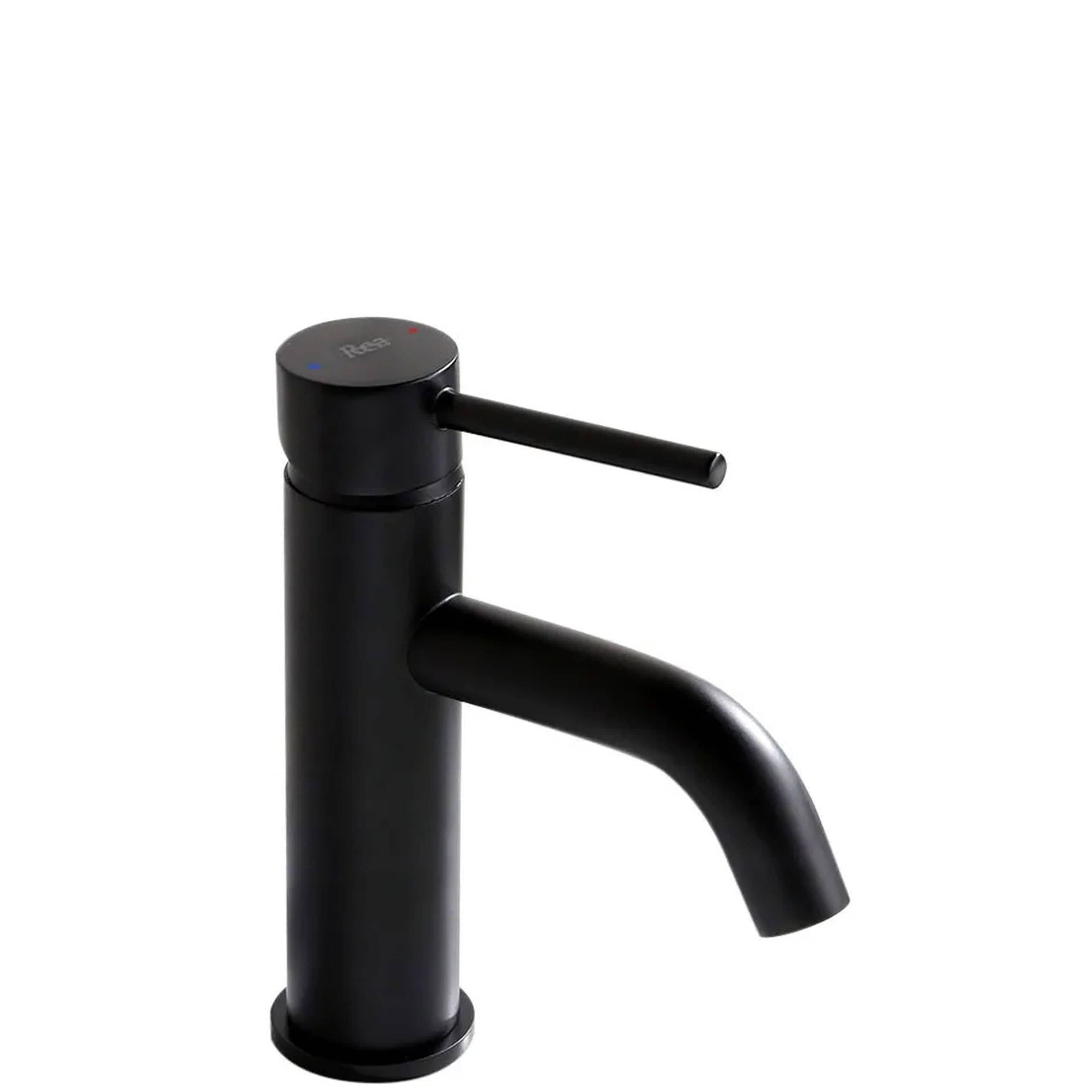 Baterie pentru lavoar Rea Lungo Low, negru mat
