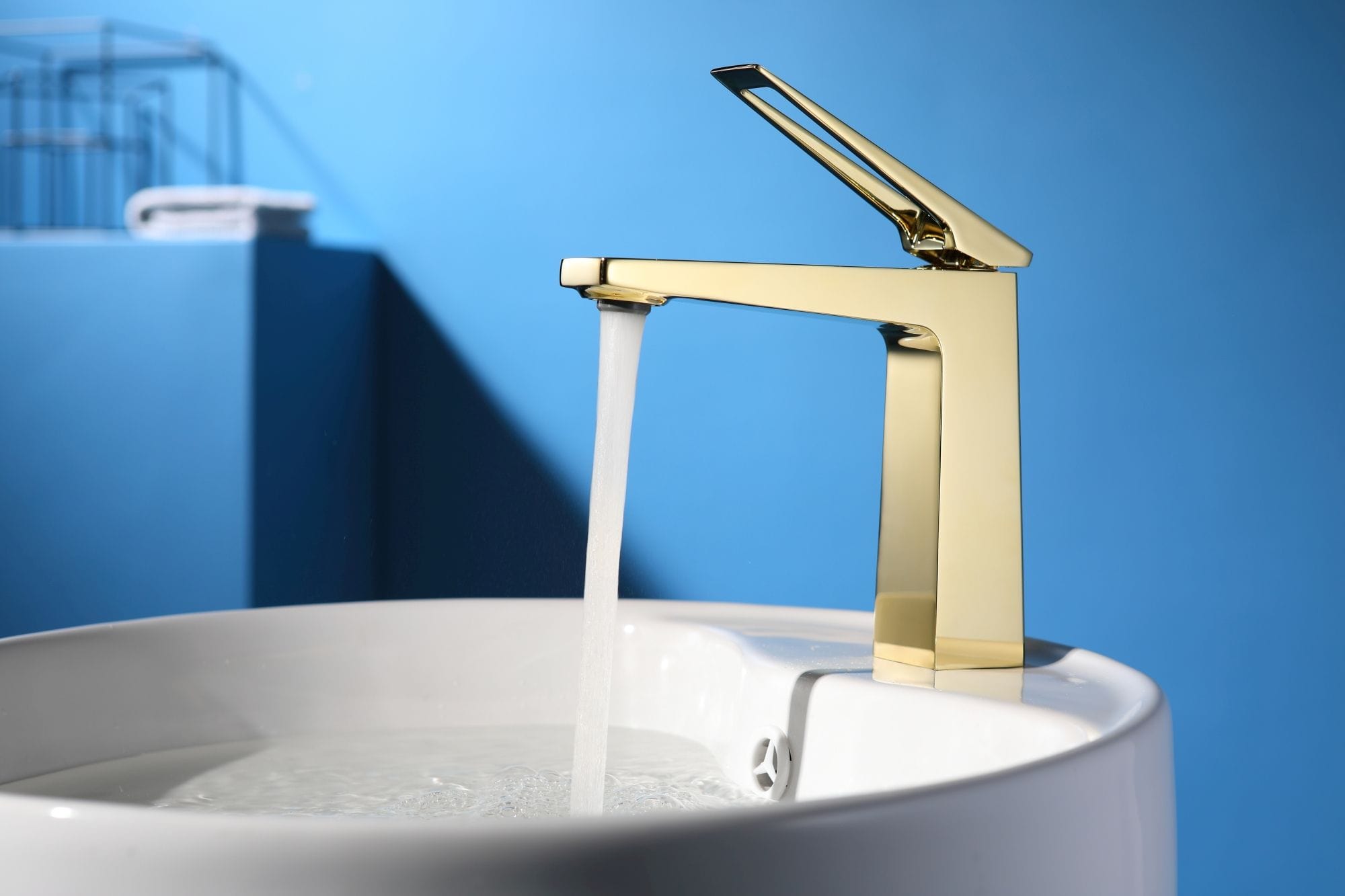 Baterie pentru lavoar Rea Parker auriu periat