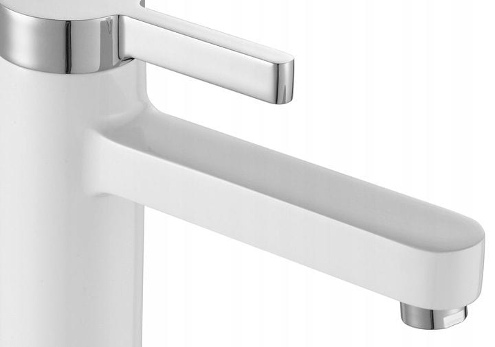 Baterie pentru lavoar Rea Polo High, alb mat