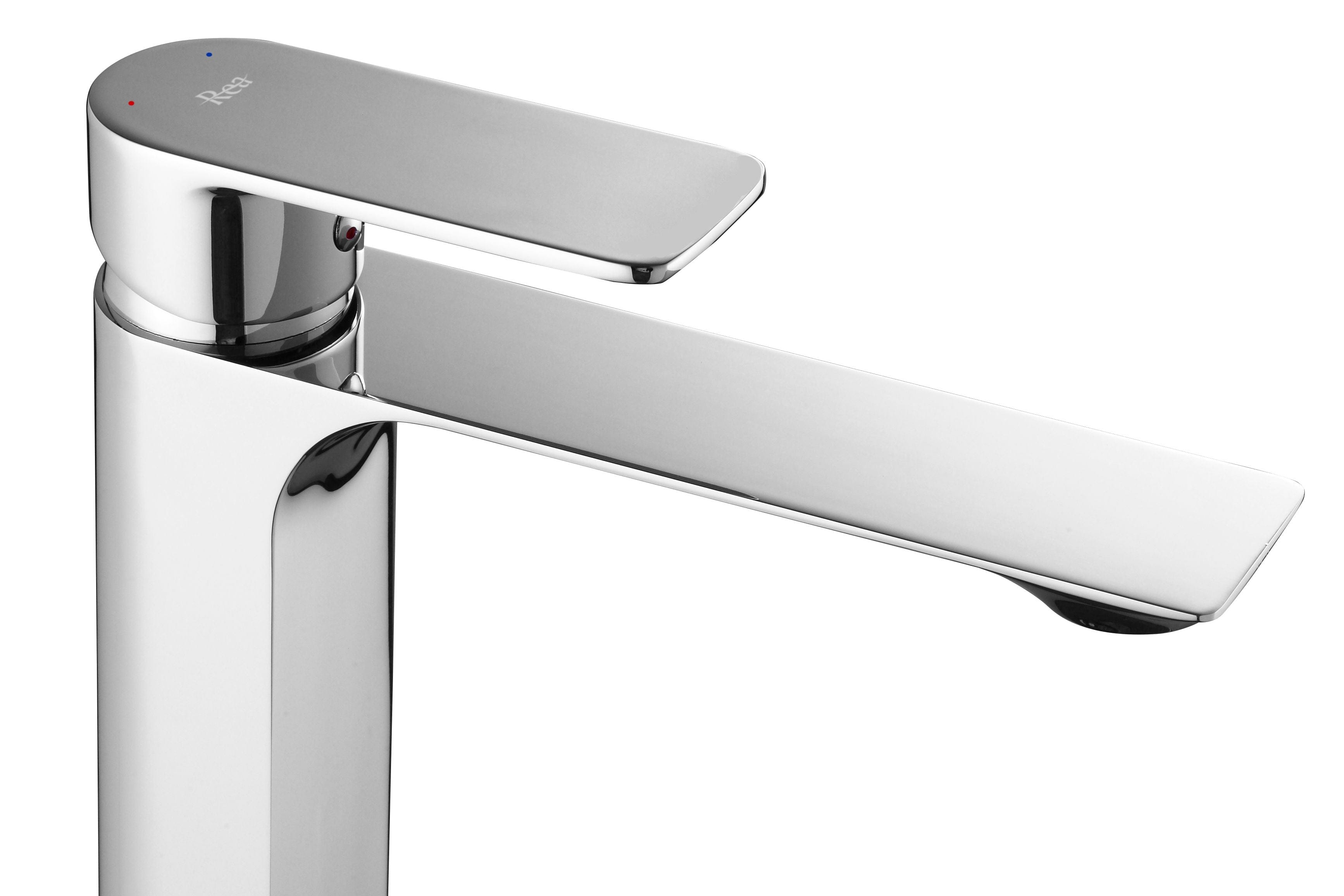 Baterie pentru lavoar Rea Urban High, argintiu lucios