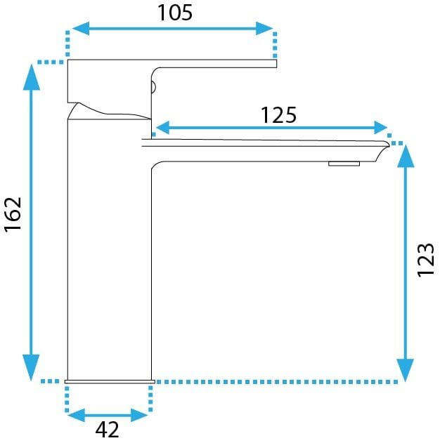 Baterie pentru lavoar Rea Veneta Low, auriu lucios