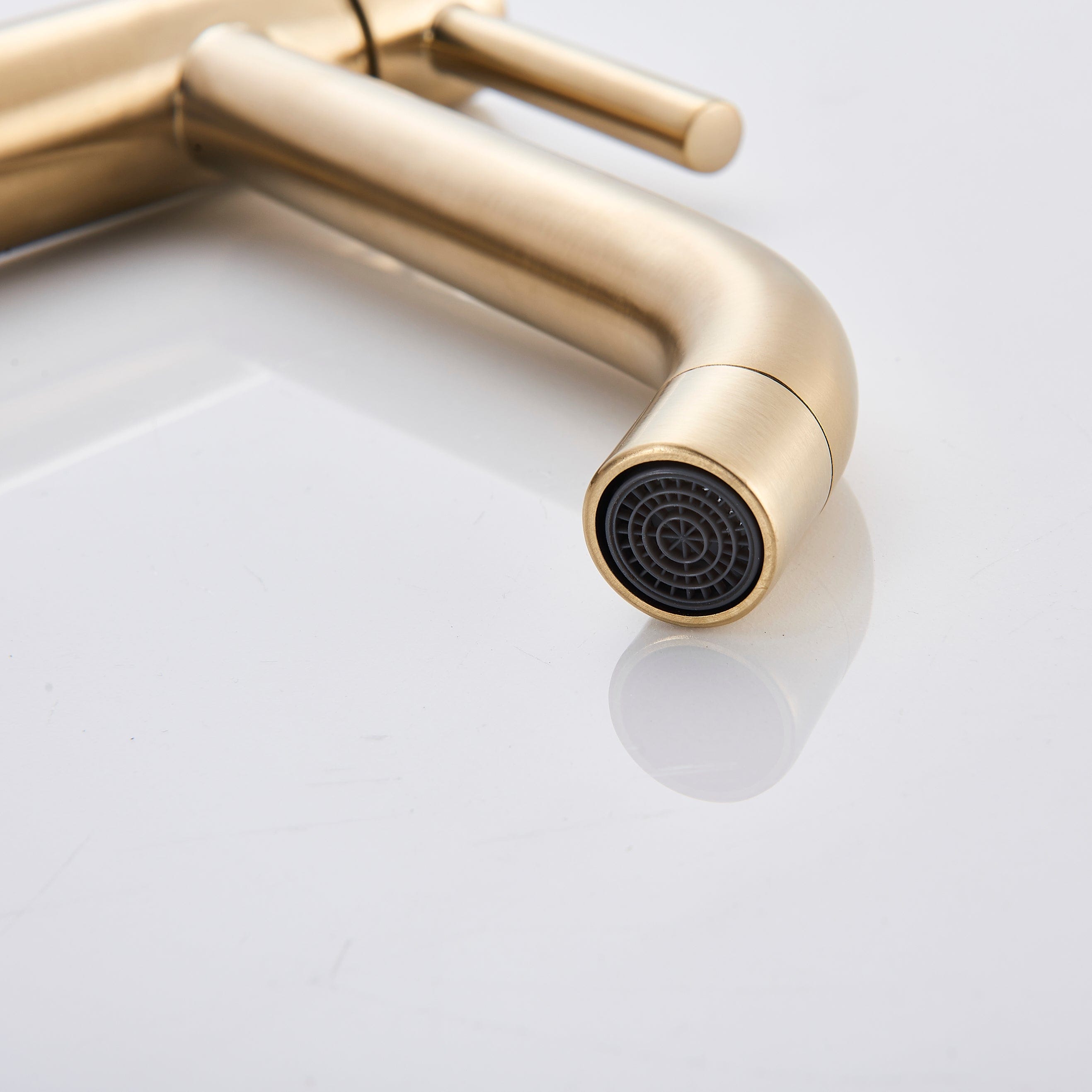 Baterie pentru lavoar slim Wasser Gold, cu montare pe blat, auriu, cod 1372