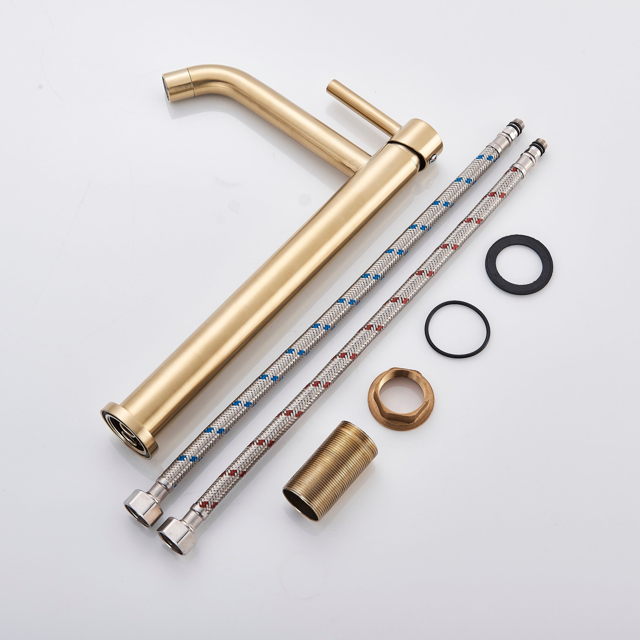 Baterie pentru lavoar slim Wasser Gold, cu montare pe blat, auriu, cod 1372