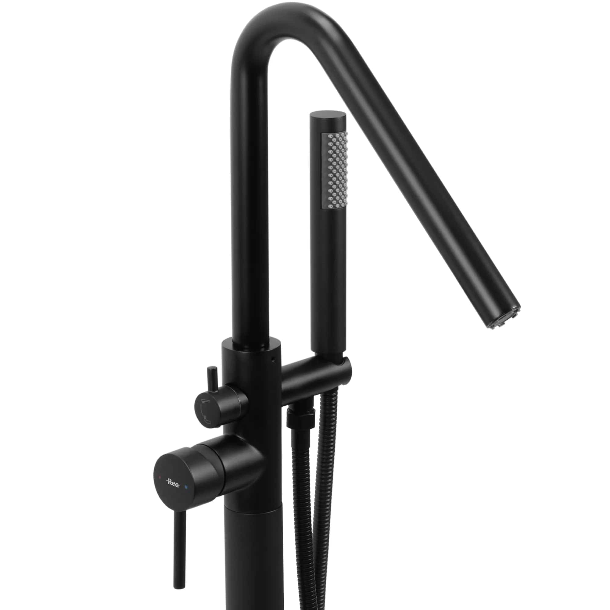 Baterie podea Rea Aras cu cadru rotund, negru mat