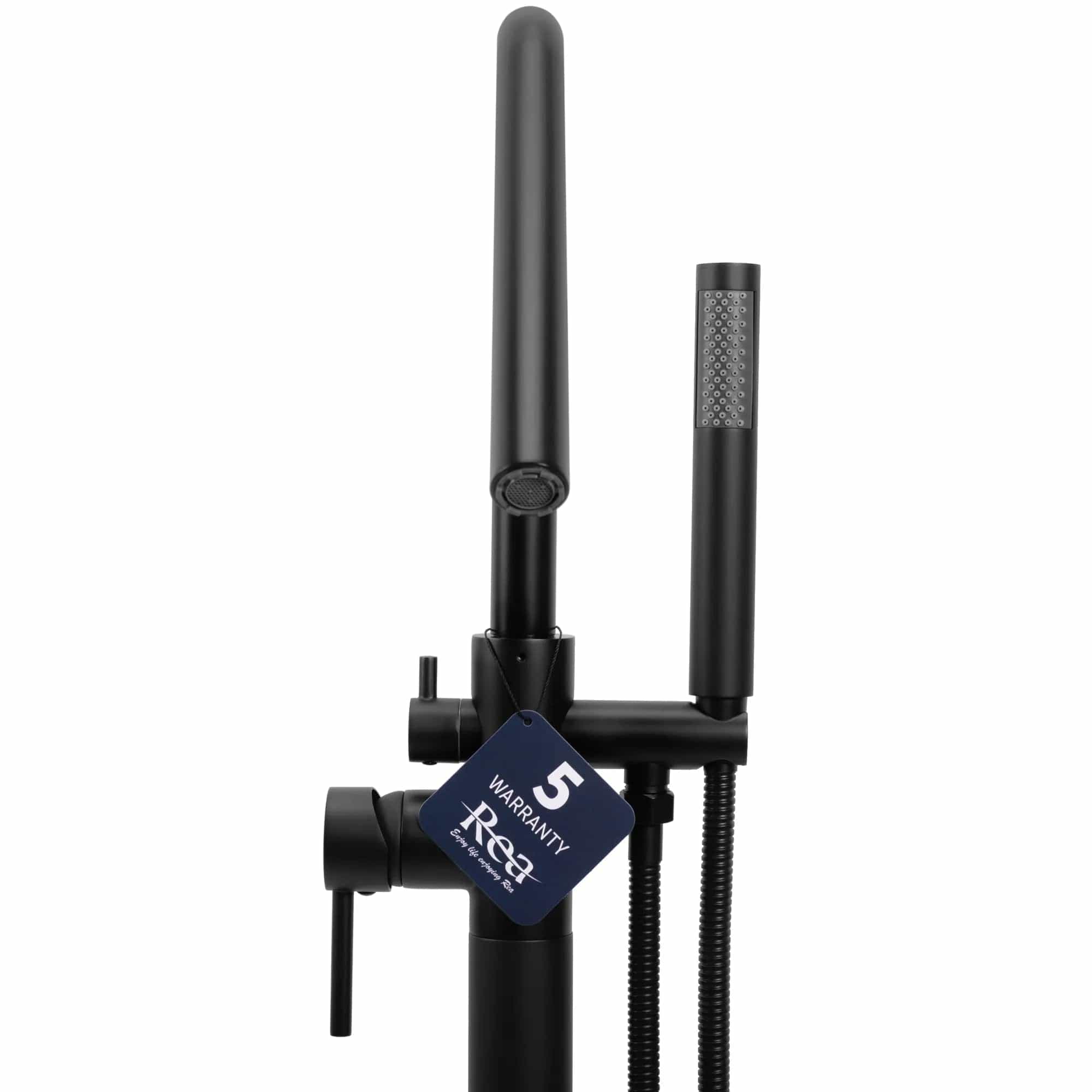 Baterie podea Rea Aras cu cadru rotund, negru mat