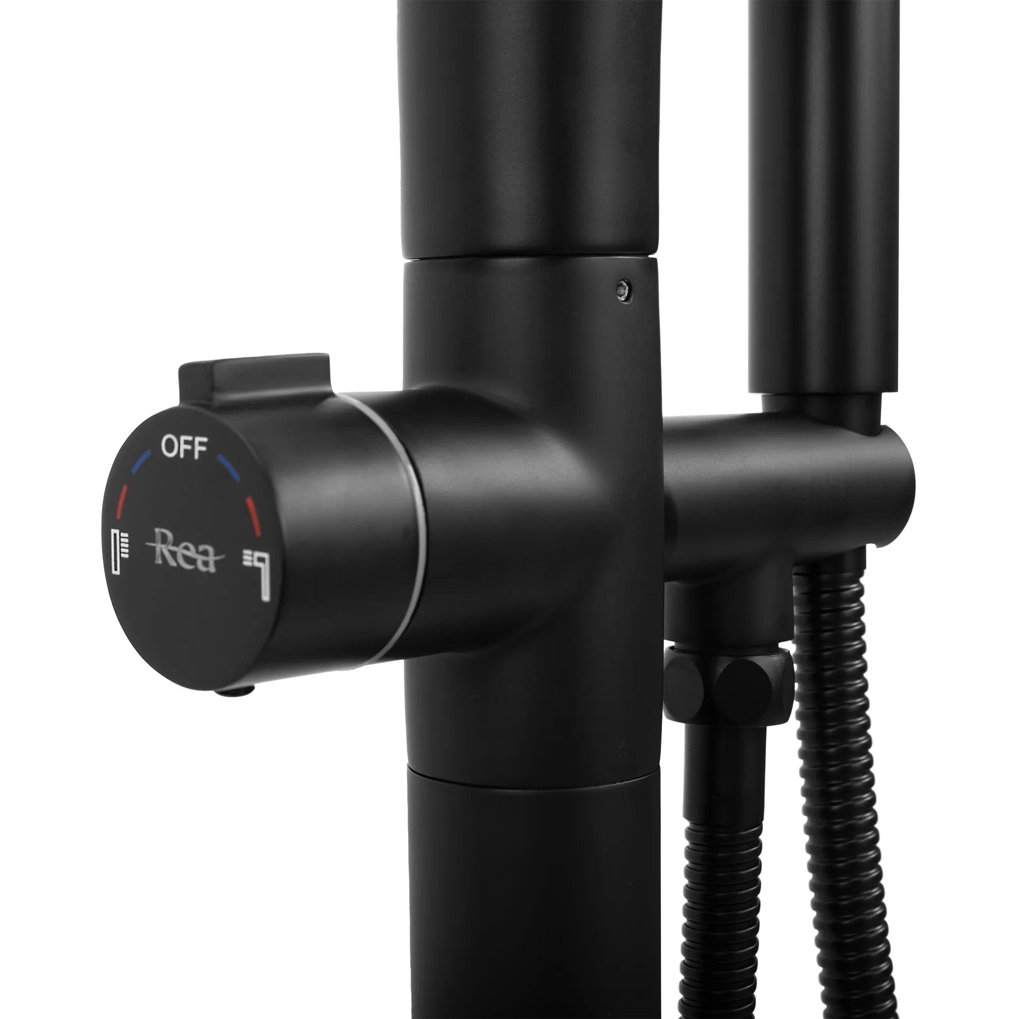 Baterie podea Rea Clark cu cadru semi-rotund, negru mat