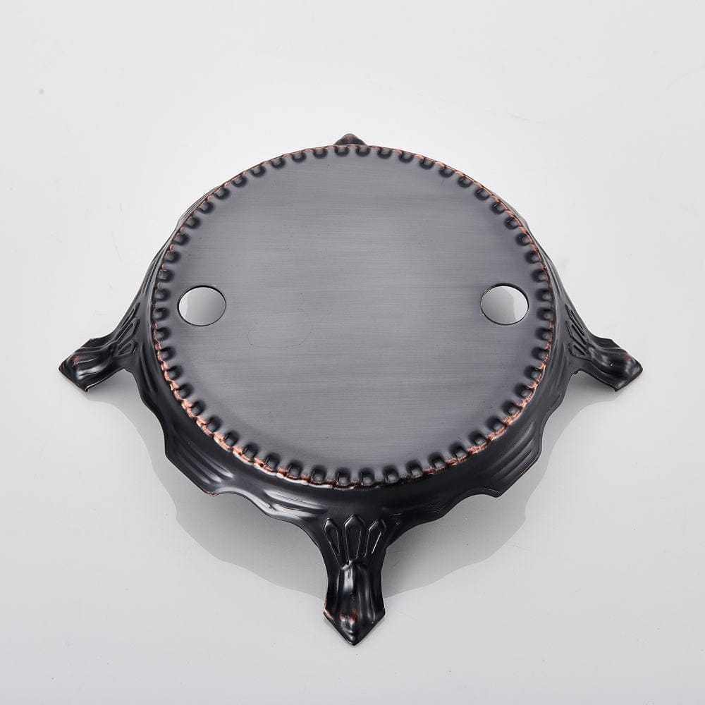 Baterie podea retro, negru mat cu bronz pe margine, 2 functii de curgere, cod 1532