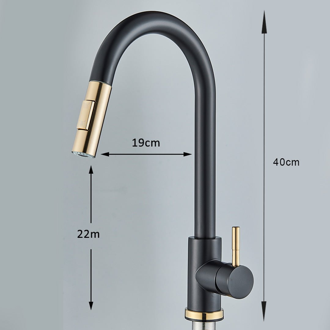 Baterie profesionala, cu dus extractibil, 2 functii de curgere, cod 1463