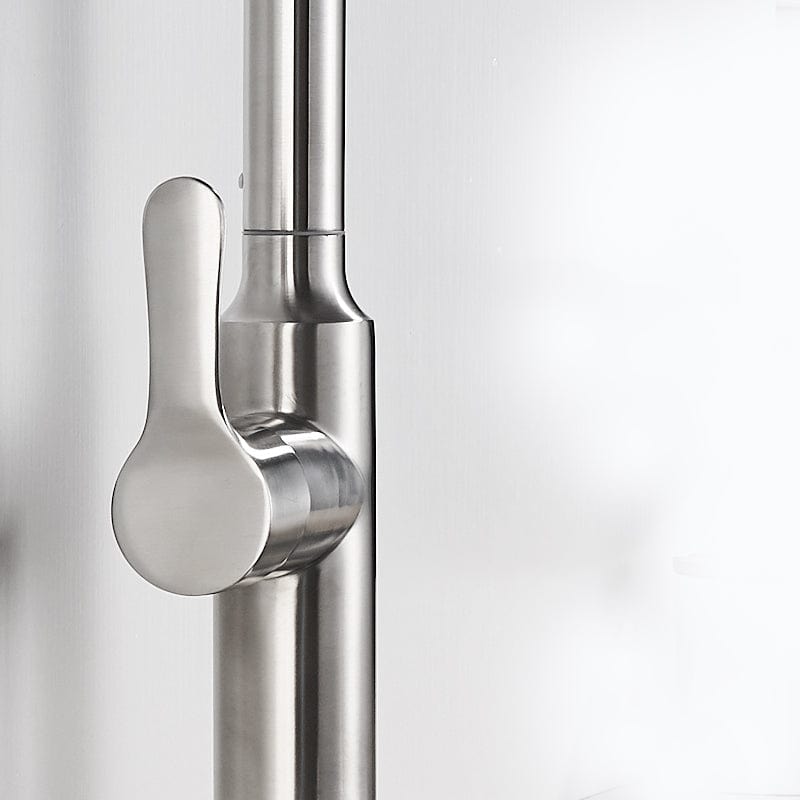 Baterie profesionala pentru bucatarie Herlich Chrome, cu 2 functii de curgere, dus extractibil, senzor tactil de pornire/oprire, argintiu nichelat, cod 1393