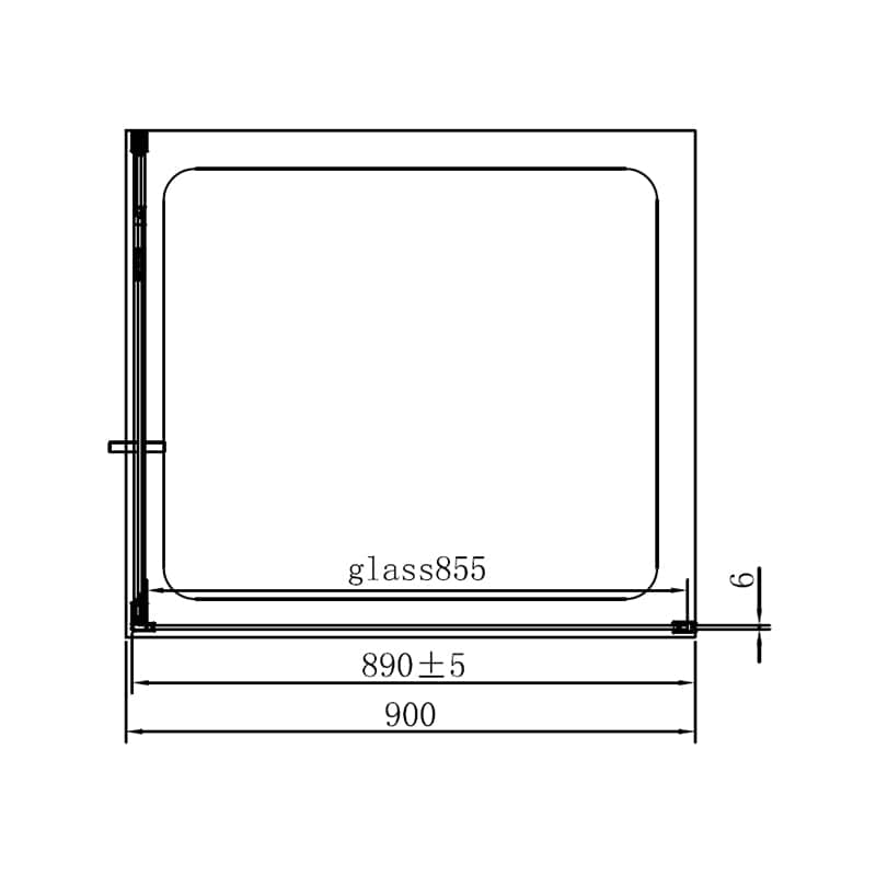 Cabină de duș Andina, Mediterraneo, crom, 90x90 cm
