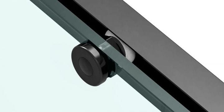 Cabină de duș Rea Solar, negru, 80x100 cm