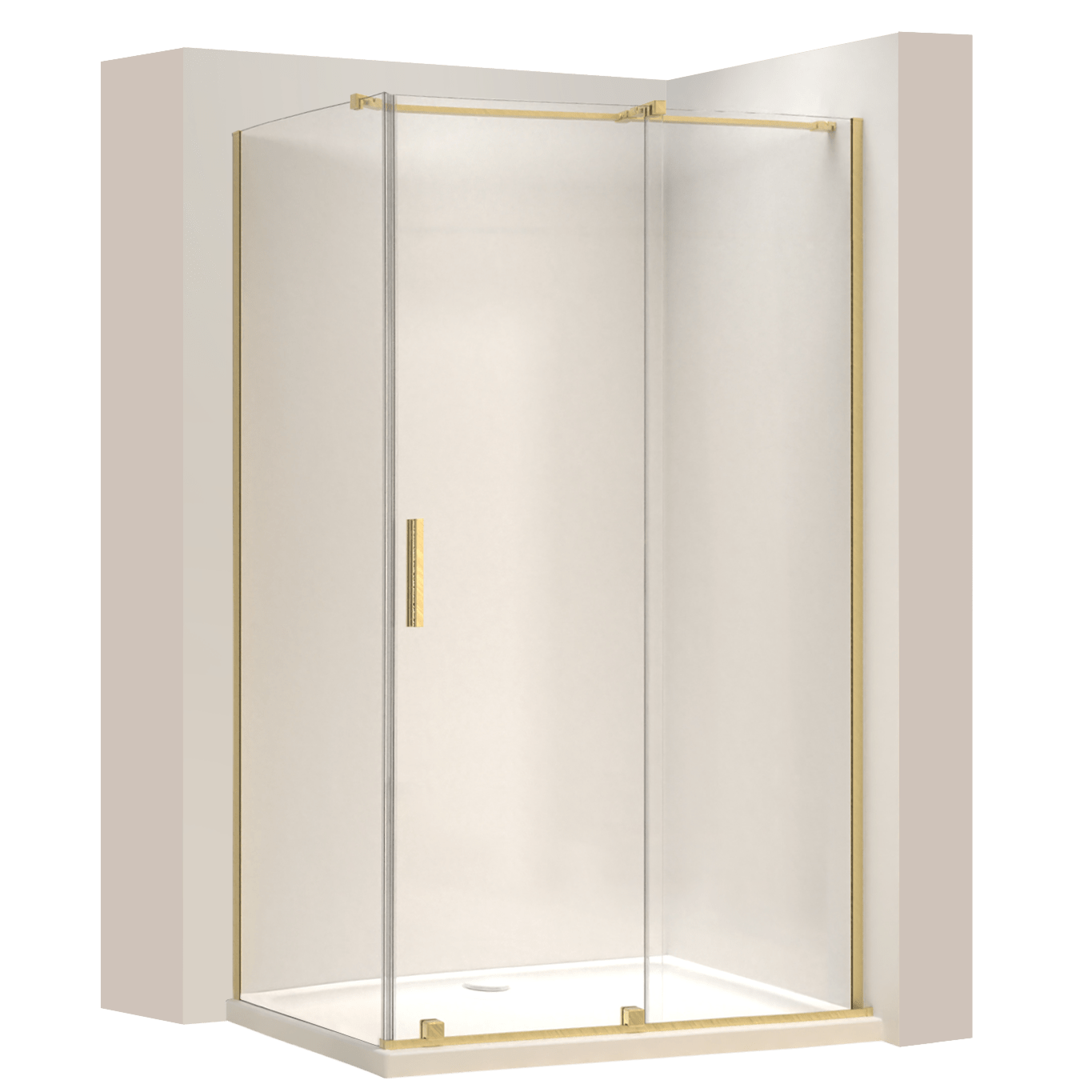 Cabină dus Rea Montana 130x80 cm – profil auriu periat