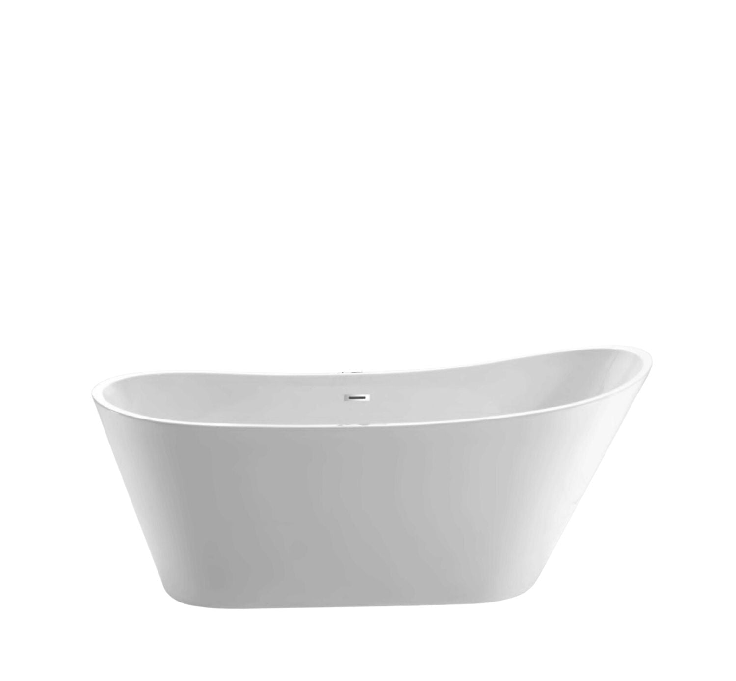 Cada baie freestanding, oval curbată cu preaplin, 170 x 75 cm