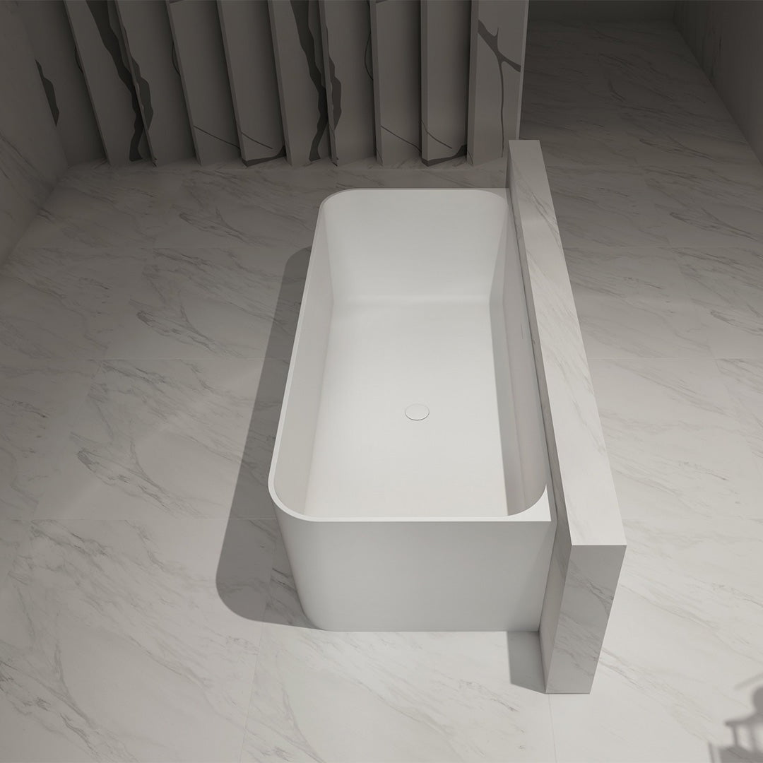 Cada de baie, de perete, 1700x750x550 mm, din compozit, alb, MonBlari